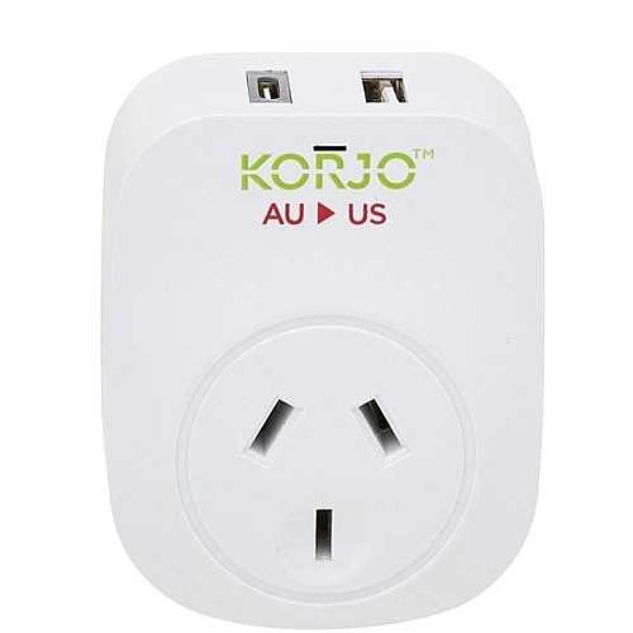 Korjo Korjo Usb A + C & Power Adaptor For Us | Travel Adaptors