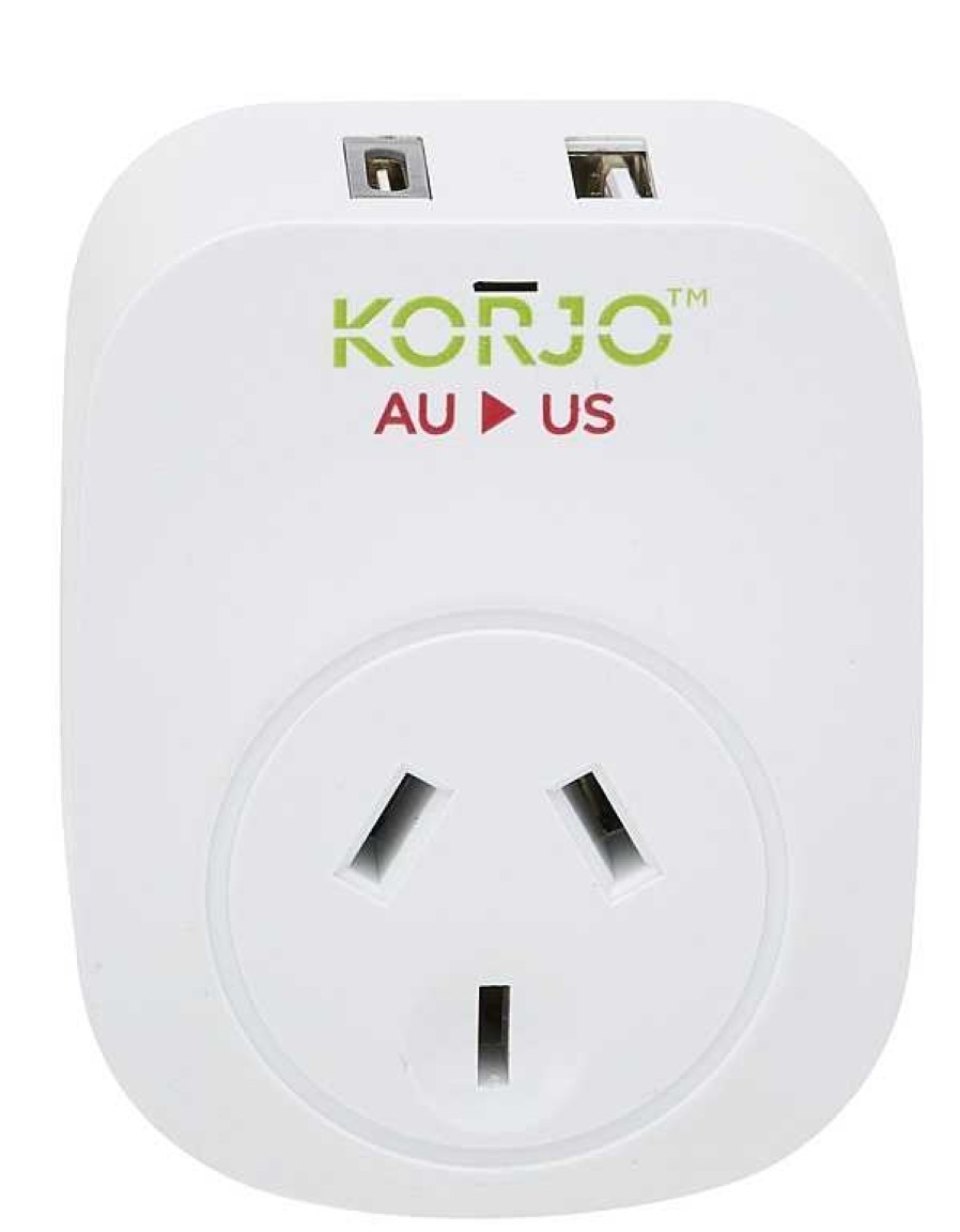 Korjo Korjo Usb A + C & Power Adaptor For Us | Travel Adaptors