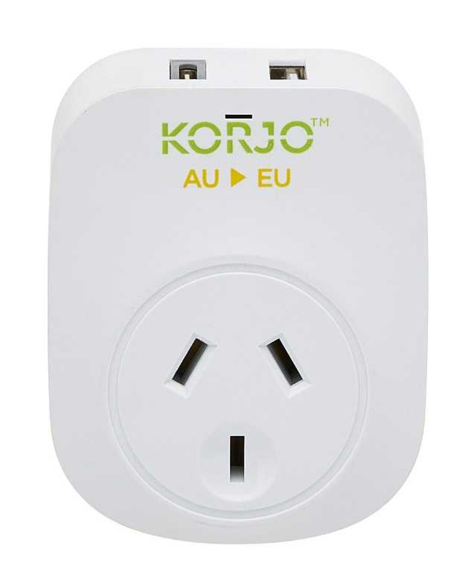 Korjo Korjo Usb A + C & Power Adaptor For Europe | Travel Adaptors