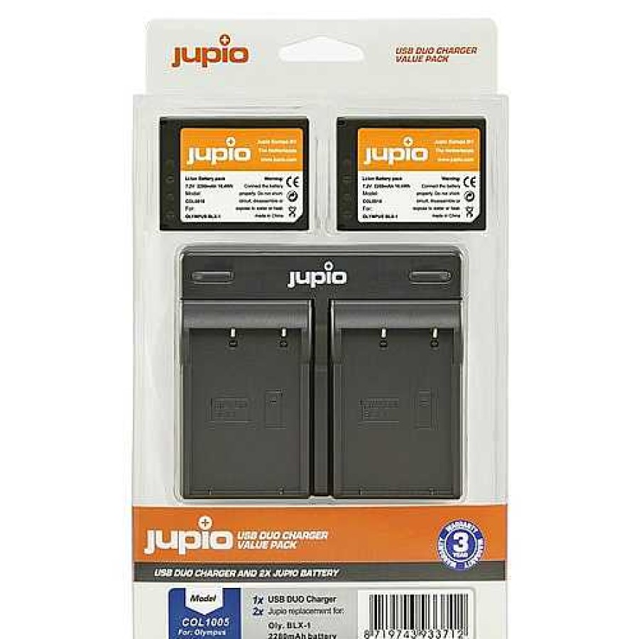 Jupio Jupio Olympus Blx-1 2 Battery + Usb Charger Kit | Batteries & Battery Grips