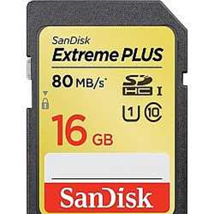 Sandisk Sandisk Extreme Sdhc 16Gb Class 10 80Mb/S Memory Card | Micro Sd Cards