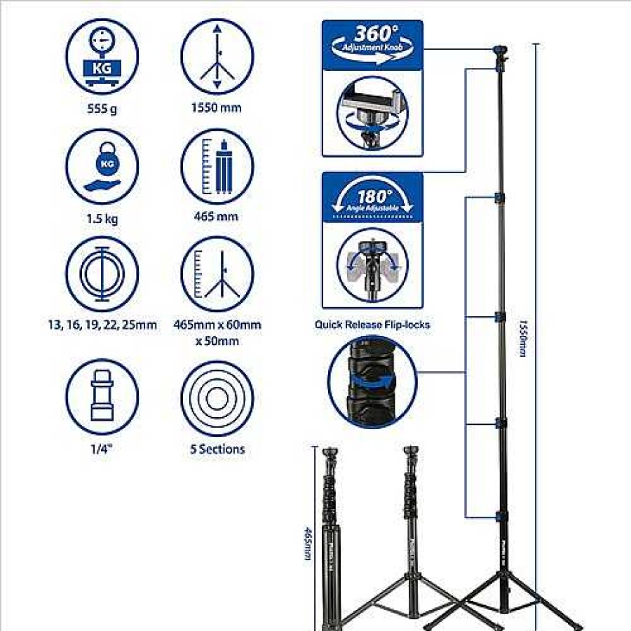 Phottix Phottix F-160 155Cm Lighting Stand | Lighting Stands