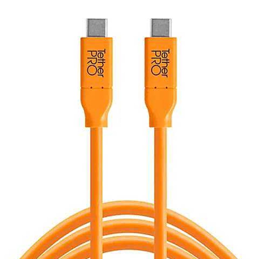 Tether Tools Tether Tools Tetherpro Usb-C To Usb-C 3M Orange Cable | Tethering And Data Cables