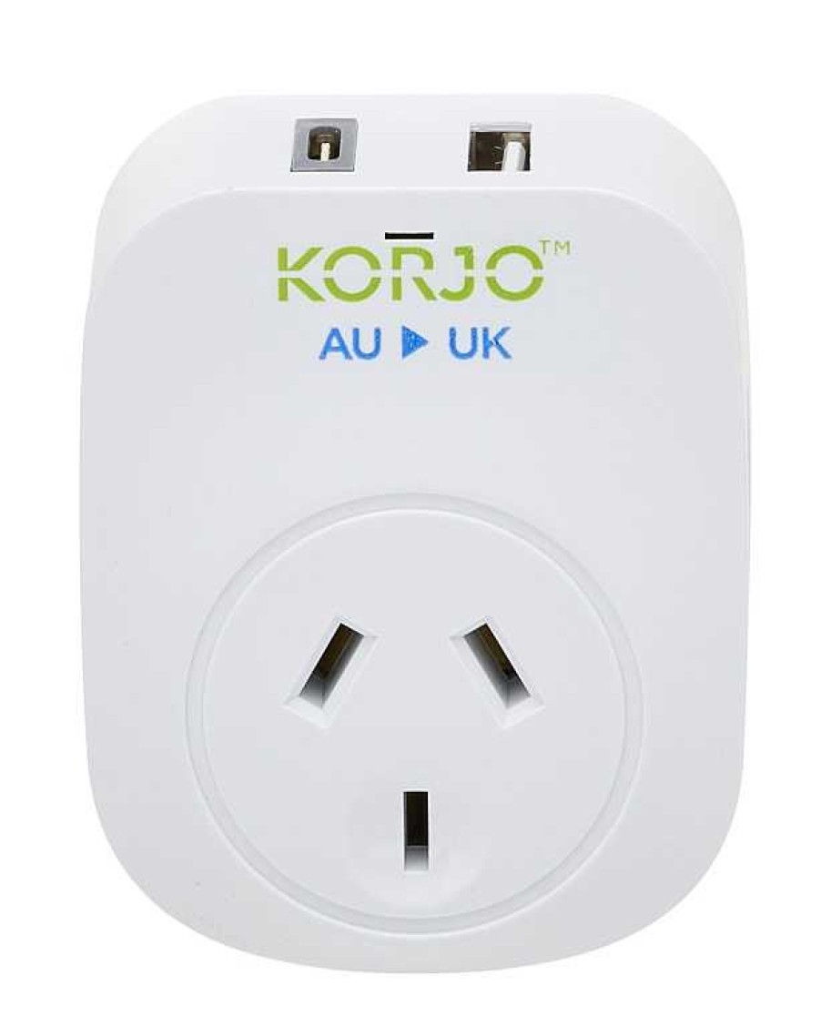 Korjo Korjo Usb A + C & Power Adaptor For Uk | Travel Adaptors