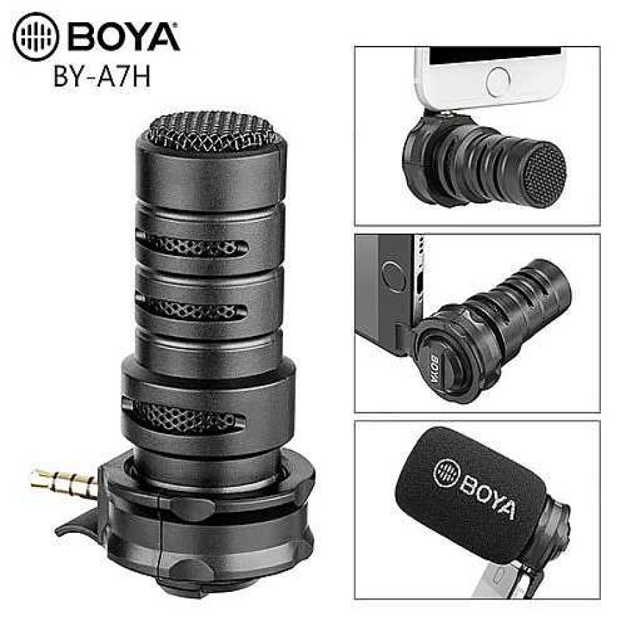 Boya Boya By-A7H Plug In Condenser Microphone For Ios And Android | Boya Microphones