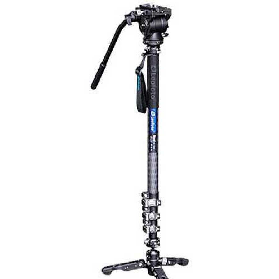 Leofoto Leofoto Mv-324Cl Wand 4 Section Carbon Fibre Monopod With Bv-10 Video Head | Monopods