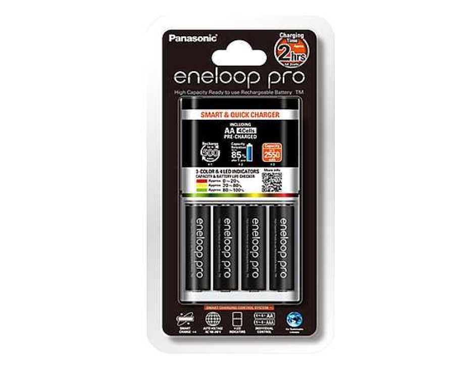 Panasonic Panasonic Eneloop Pro Quick Charger With 4 Aa Batteries | Batteries & Battery Grips