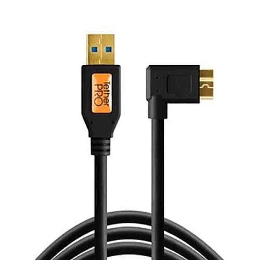 Tether Tools Tether Tools Tetherpro Usb 3 To Micro Usb Right Angle Black 4.6M Cable | Tethering And Data Cables