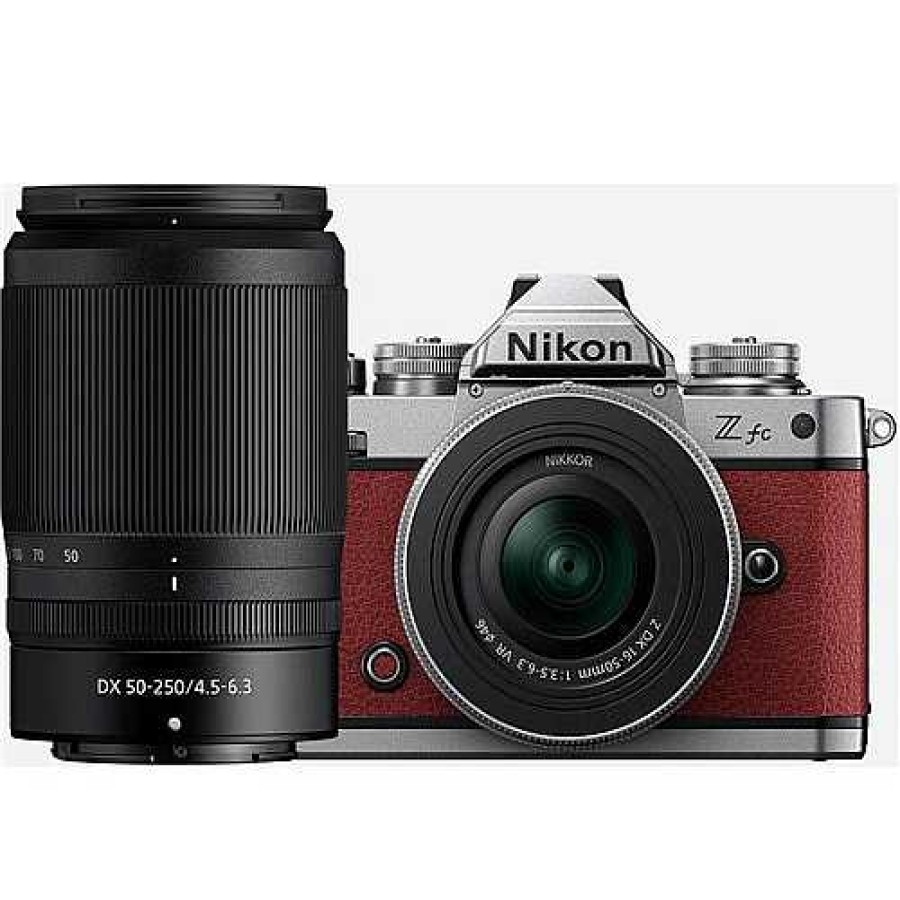 Nikon Nikon Z Fc Crimson Red Twin Lens Kit 16-50Mm + 50-250Mm | Nikon Z