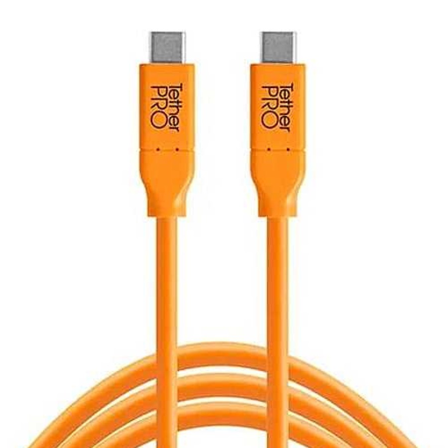 Tether Tools Tether Tools Tetherpro Usb-C To Usb-C 3M Orange Cable | Tethering And Data Cables