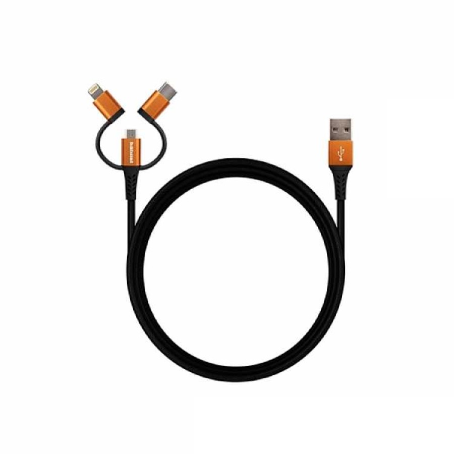 Hahnel Hahnel 3-In-1 Tough Lightning/Micro Usb/Usb-C Cable | Tethering And Data Cables