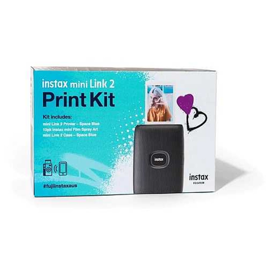 FujiFilm Fujifilm Instax Mini Link 2 Space Blue Print Kit | Instant Printers