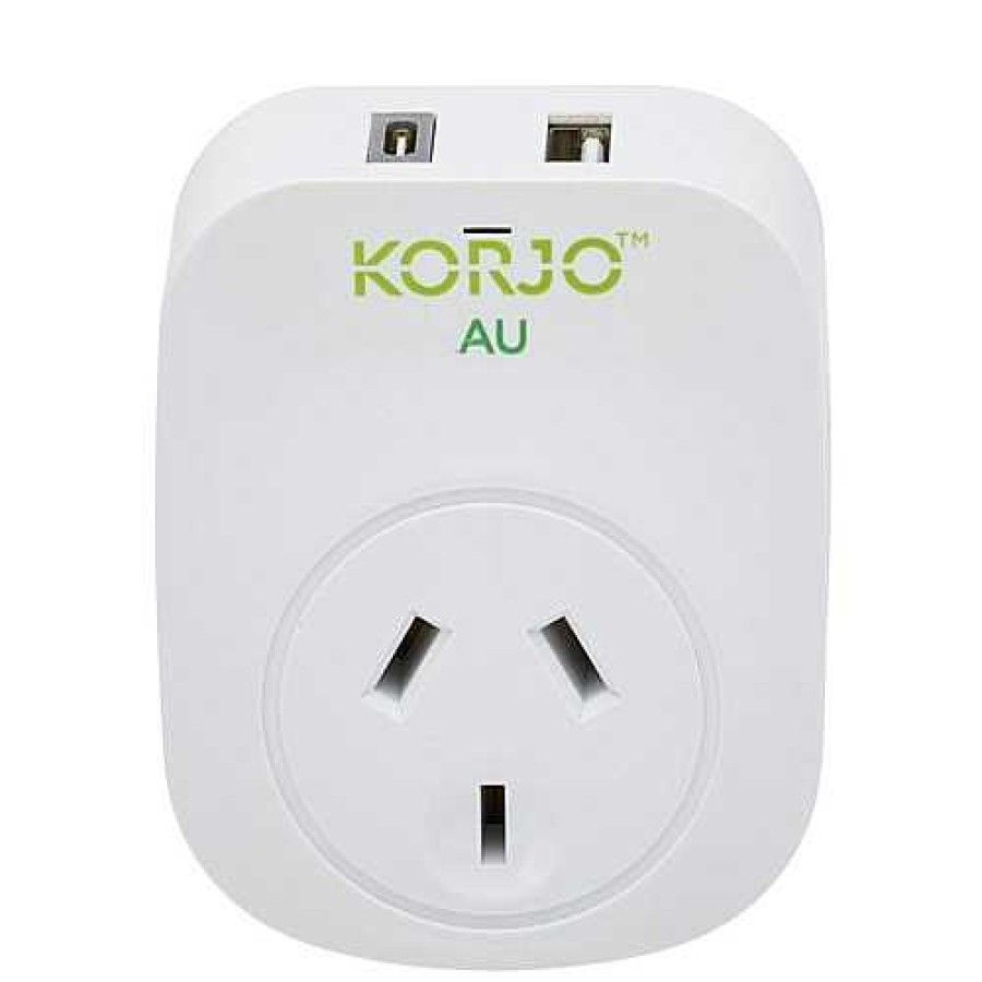 Korjo Korjo Usb A + C & Power Adaptor For Australia | Travel Adaptors